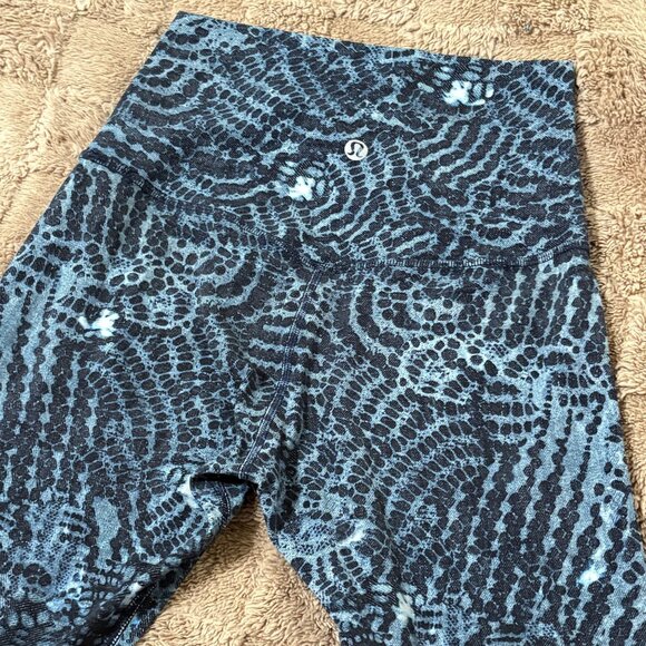 Lululemon Align Pant 28" Engineered High Rise Yoga Leggings Indigo Starlight 2 - Picture 7 of 9